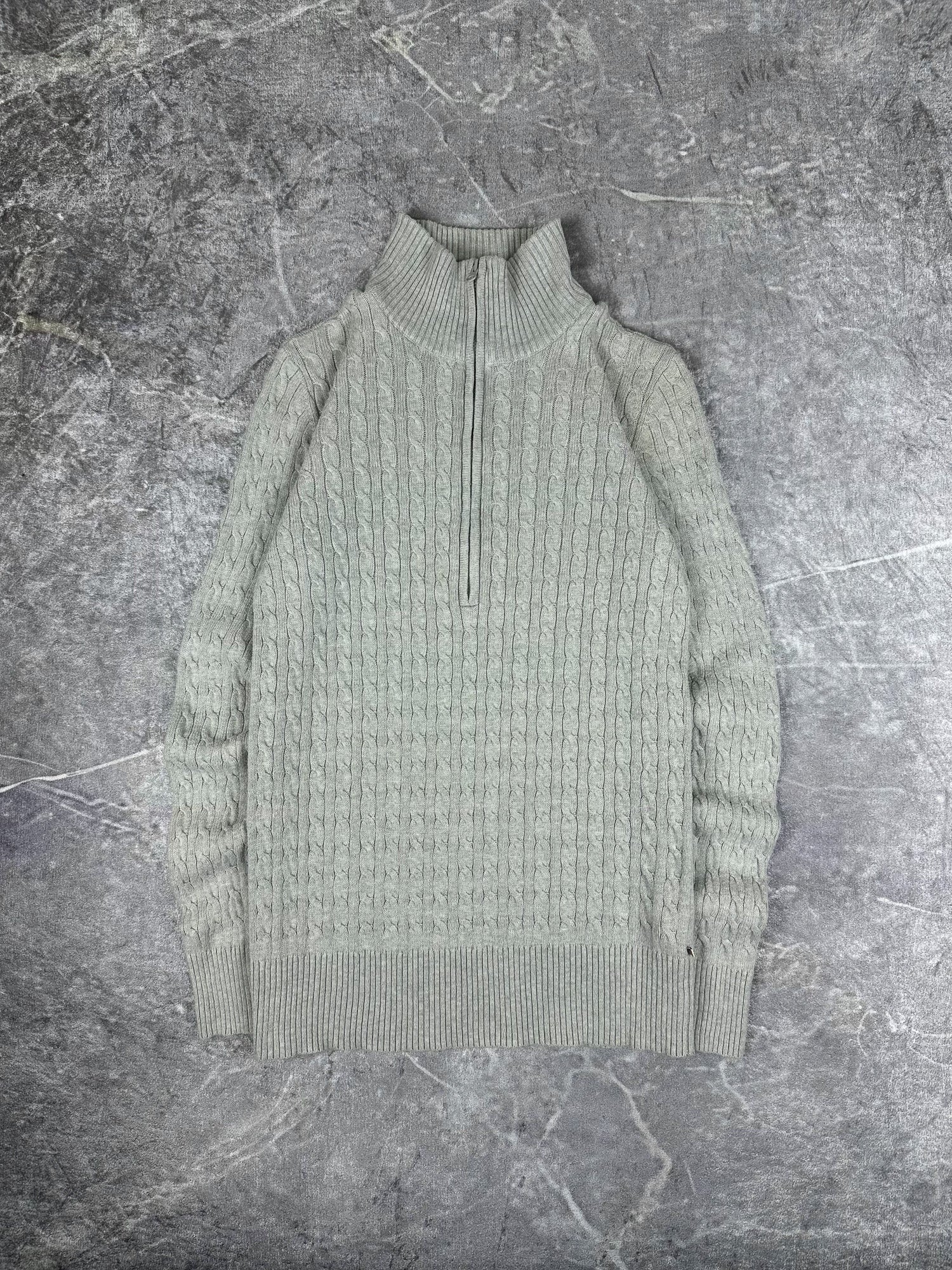 Vintage 90s Ralph Lauren Polo Jeans Company Cable Knit Quarter Zip Sweater (S)