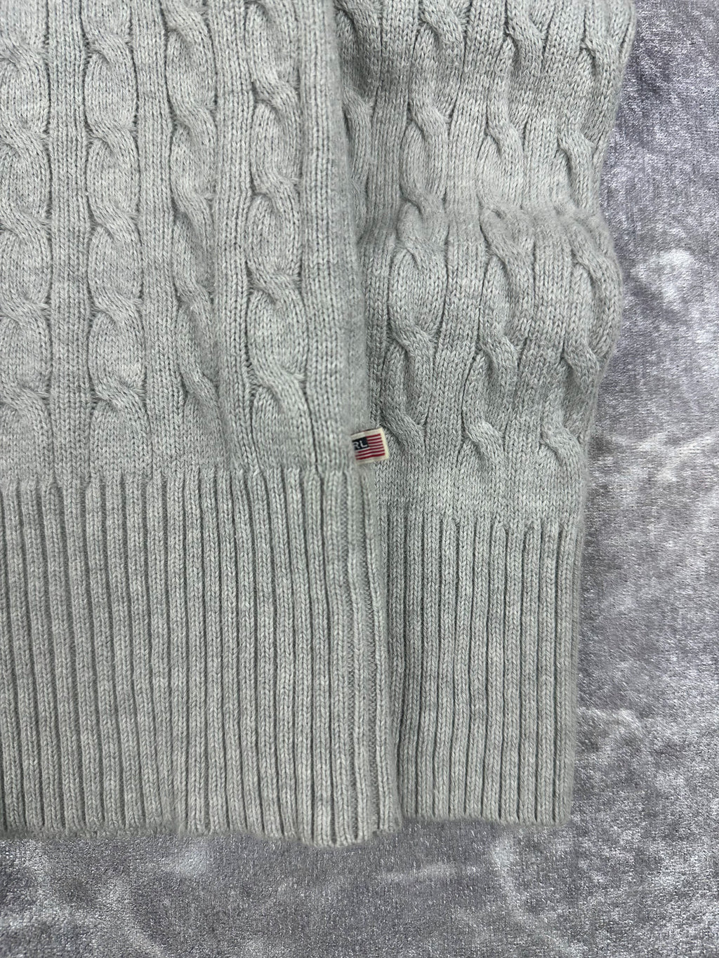 Vintage 90s Ralph Lauren Polo Jeans Company Cable Knit Quarter Zip Sweater (S)