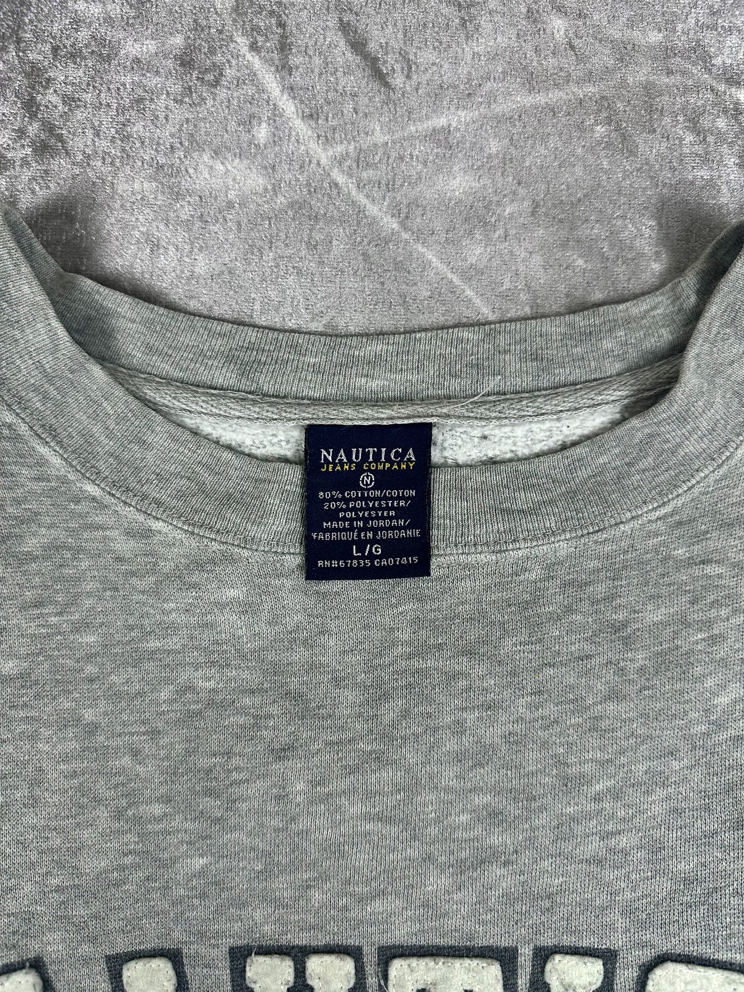 Vintage 90s Nautica Jeans Company Block Spellout Sweatshirt (L)