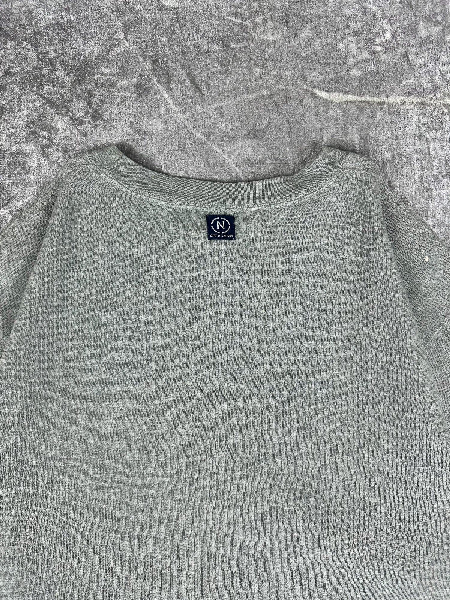 Vintage 90s Nautica Jeans Company Block Spellout Sweatshirt (L)