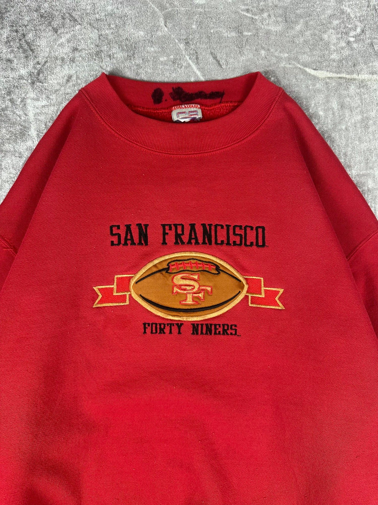 Vintage 90s Crable Sportswear San Francisco 49ers NFL Embroidered Sweatshirt (L)