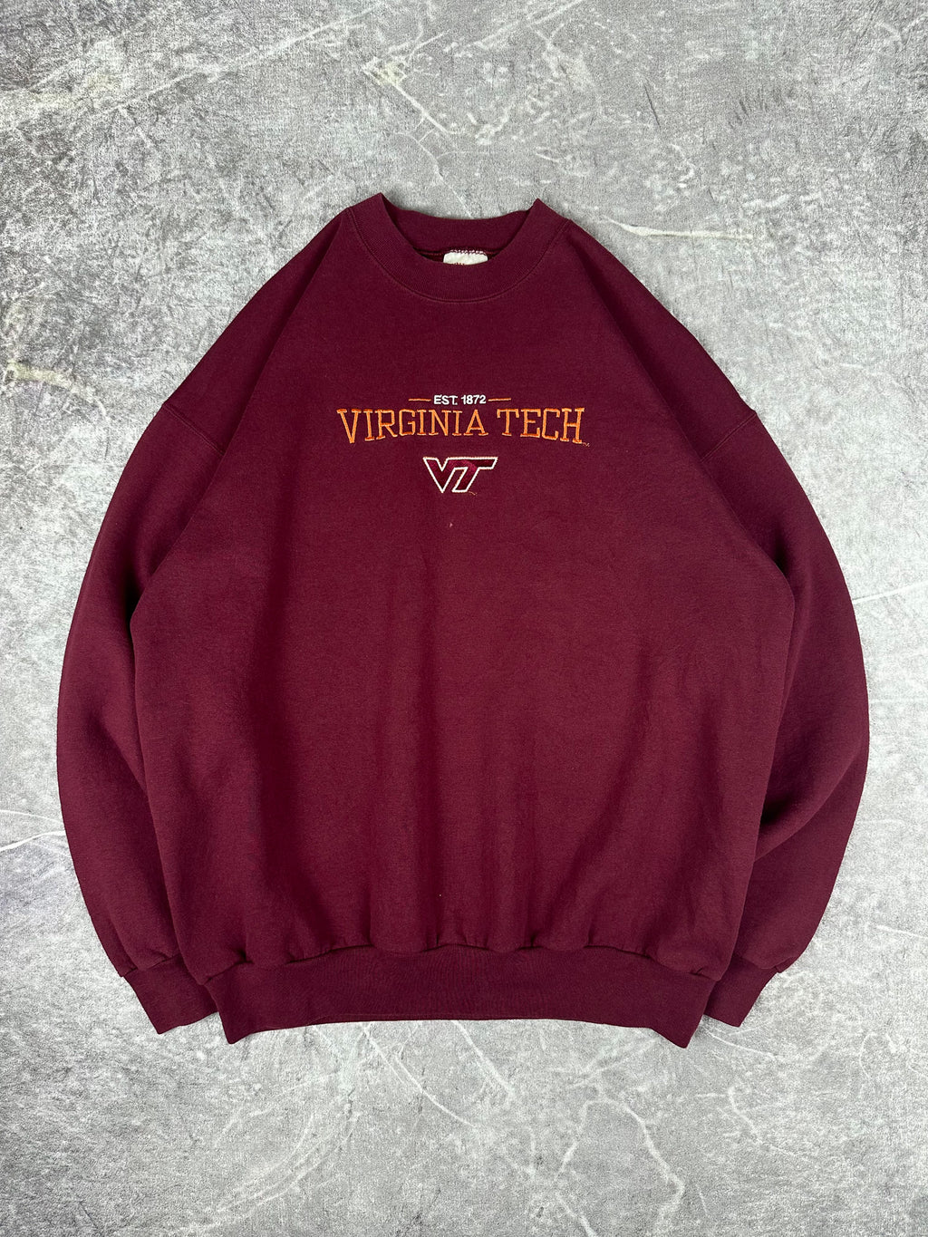 Vintage 90s Virginia Tech Hokies VSU NCAA College Football Embroidered Sweatshirt (XL)