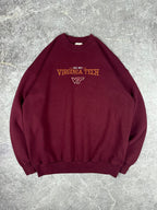 Vintage 90s Virginia Tech Hokies VSU NCAA College Football Embroidered Sweatshirt (XL)