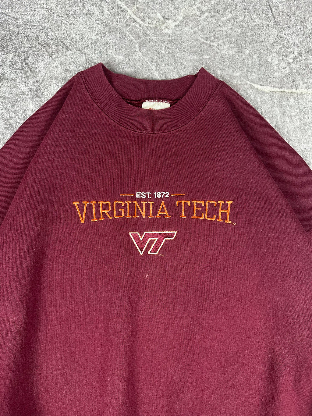 Vintage 90s Virginia Tech Hokies VSU NCAA College Football Embroidered Sweatshirt (XL)