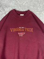Vintage 90s Virginia Tech Hokies VSU NCAA College Football Embroidered Sweatshirt (XL)
