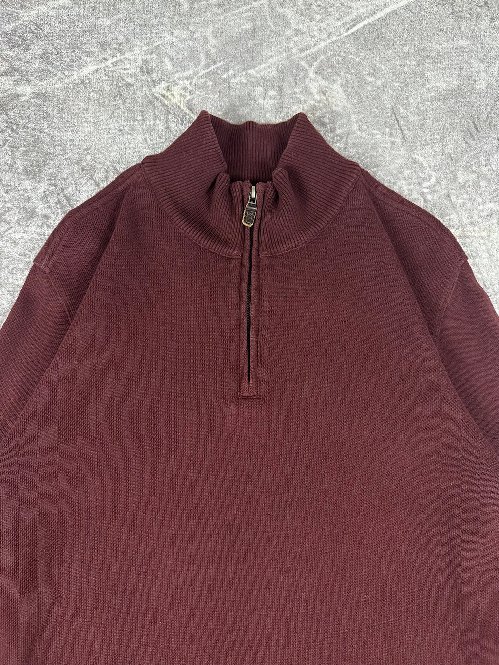 Preloved 2010s Eddie Bauer Quarter Zip Heavy Knit Sweater (XL)