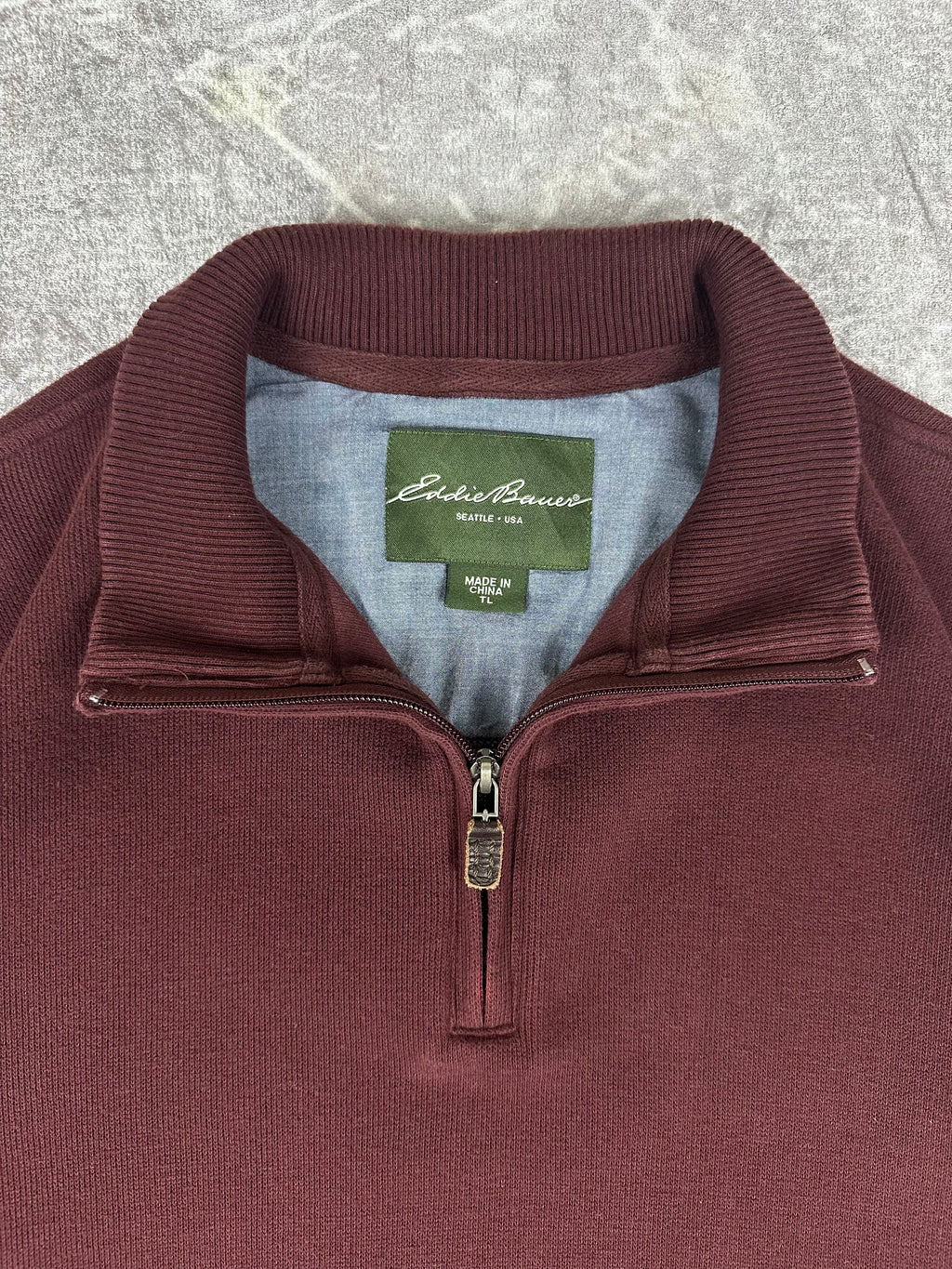 Preloved 2010s Eddie Bauer Quarter Zip Heavy Knit Sweater (XL)