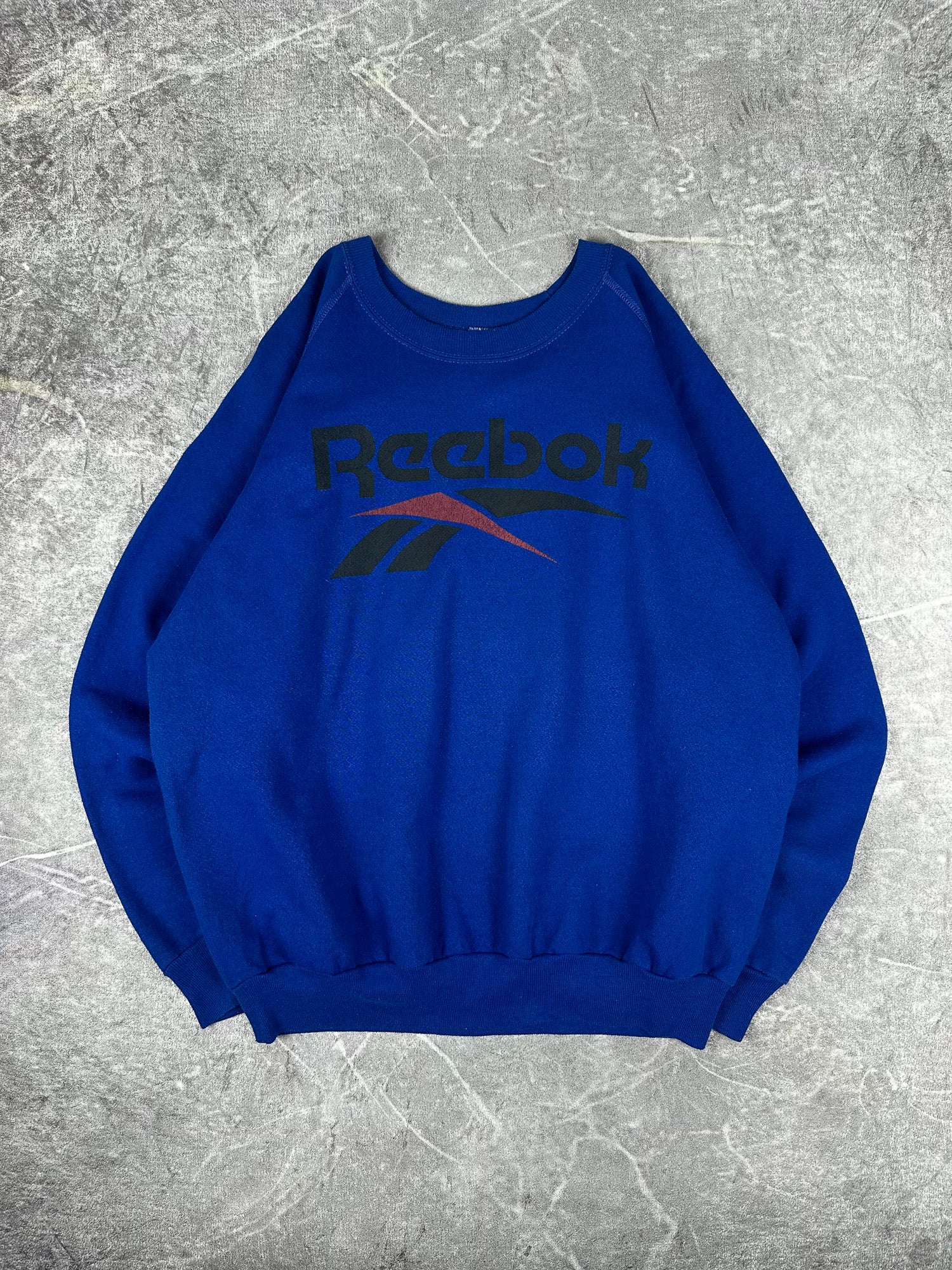 Vintage 90s Reebok Large Spellout Logo Graphic Bootleg Sweatshirt (L)