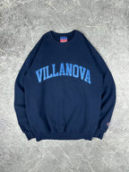 Vintage 90s Champion Villanova University VU College Block Spellout Embroidered Sweatshirt (S)