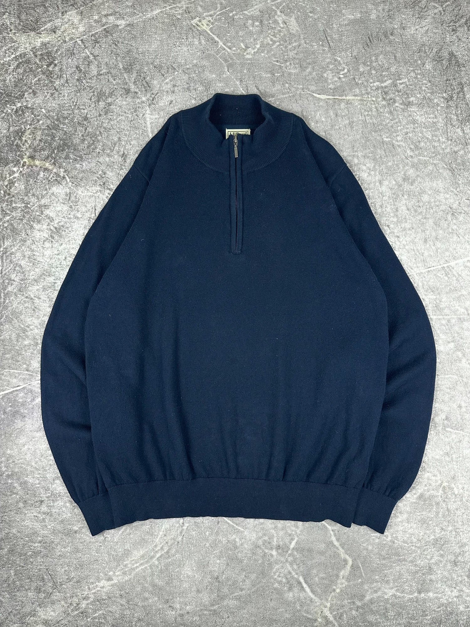 Preloved 2010s L.L. Bean Quarter Zip Knit Sweater (XL)