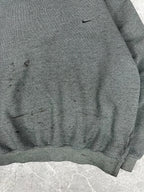 Vintage 00s Nike Embroidered Mini Swoosh Crewneck Sweatshirt (2XL)