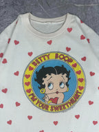 Vintage 1986 Fleischer Studios Betty Boop "I'm Your Sweetheart" Hearts Front AOP (M)