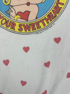 Vintage 1986 Fleischer Studios Betty Boop "I'm Your Sweetheart" Hearts Front AOP (M)