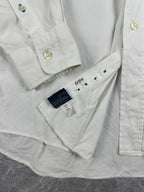 Vintage 90s 1999 Tommy Hilfiger Embroidered Crest Long Sleeve Button Up Shirt (L)