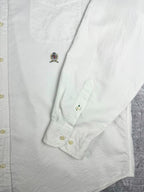 Vintage 00s 2000 Tommy Hilfiger Embroidered Crest Long Sleeve Button Up Shirt (2XL)