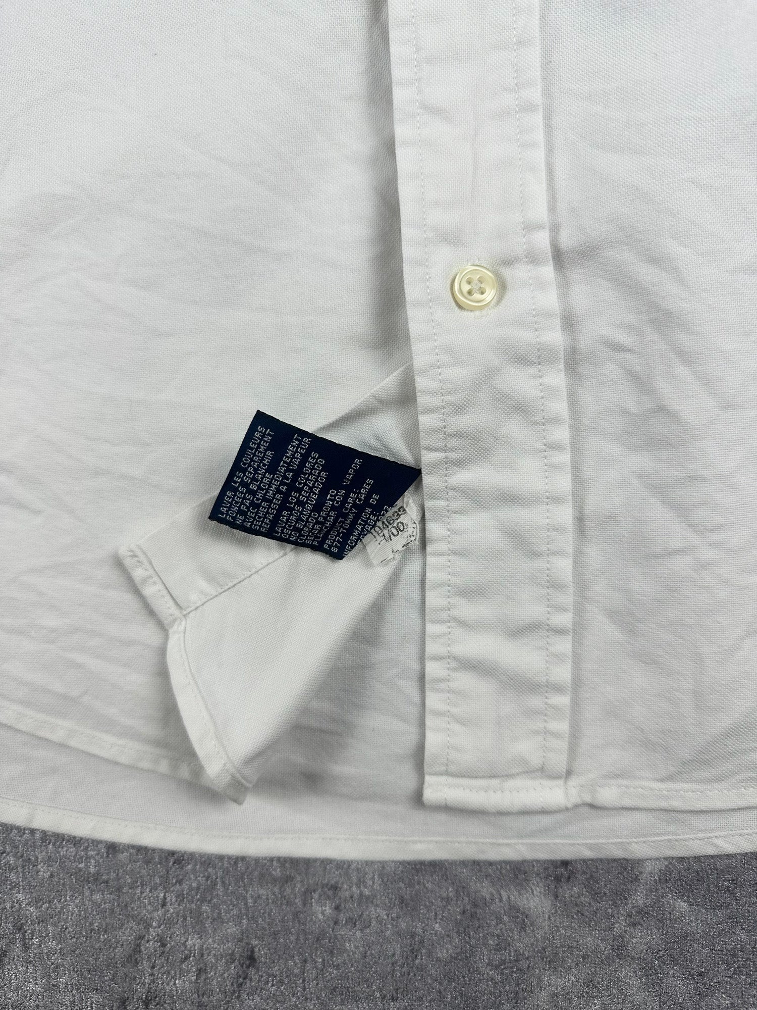 Vintage 00s 2000 Tommy Hilfiger Embroidered Crest Long Sleeve Button Up Shirt (2XL)