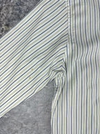 Preloved 2010s 2011 Tommy Hilfiger Small Flag Vertical Pin Stripe Long Sleeve Button Up Shirt (M)