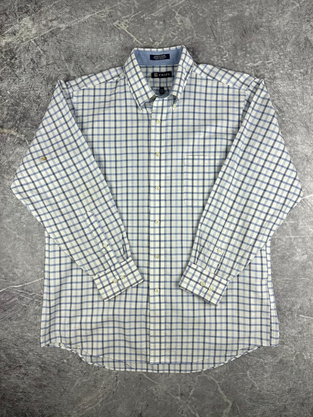 Preloved 2010s Chaps Ralph Lauren Plaid Checked Long Sleeve Button Up Shirt (L)