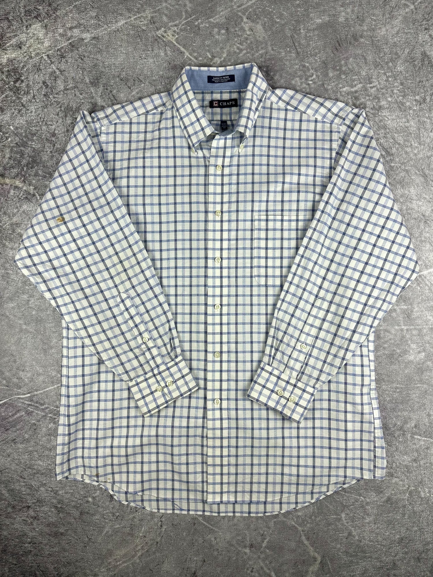 Preloved 2010s Chaps Ralph Lauren Plaid Checked Long Sleeve Button Up Shirt (L)