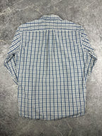 Preloved 00s 2009 Tommy Hilfiger Embroidered Flag Plaid Long Sleeve Button Up Shirt (L)