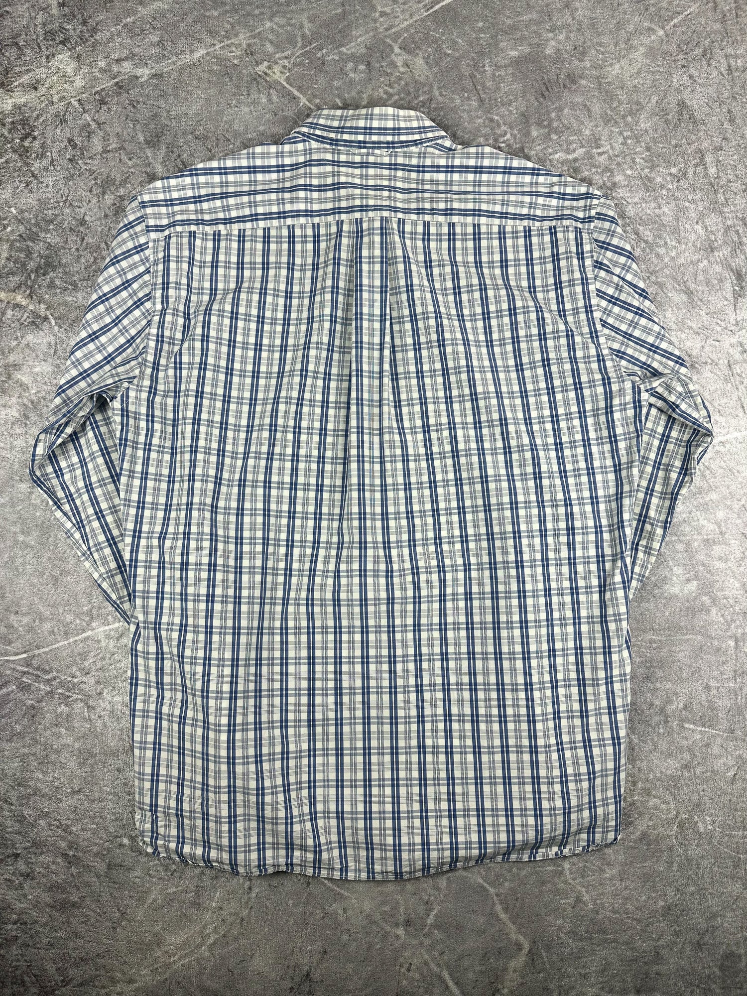 Preloved 00s 2009 Tommy Hilfiger Embroidered Flag Plaid Long Sleeve Button Up Shirt (L)