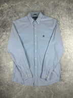 Preloved 00s Tommy Hilfiger Embroidered Crest Long Sleeve Button Up Shirt (M)