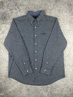 Vintage 00s Chaps Ralph Lauren Plaid Tab Logo Long Sleeve Button Up Shirt (L)