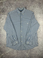 Vintage 00s Chaps Ralph Lauren Embroidered Plaid Long Sleeve Button Up Shirt (XL)