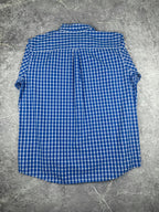 Preloved 00s Chaps Ralph Lauren Plaid Embroidered Short Sleeve Button Up Shirt (XL)