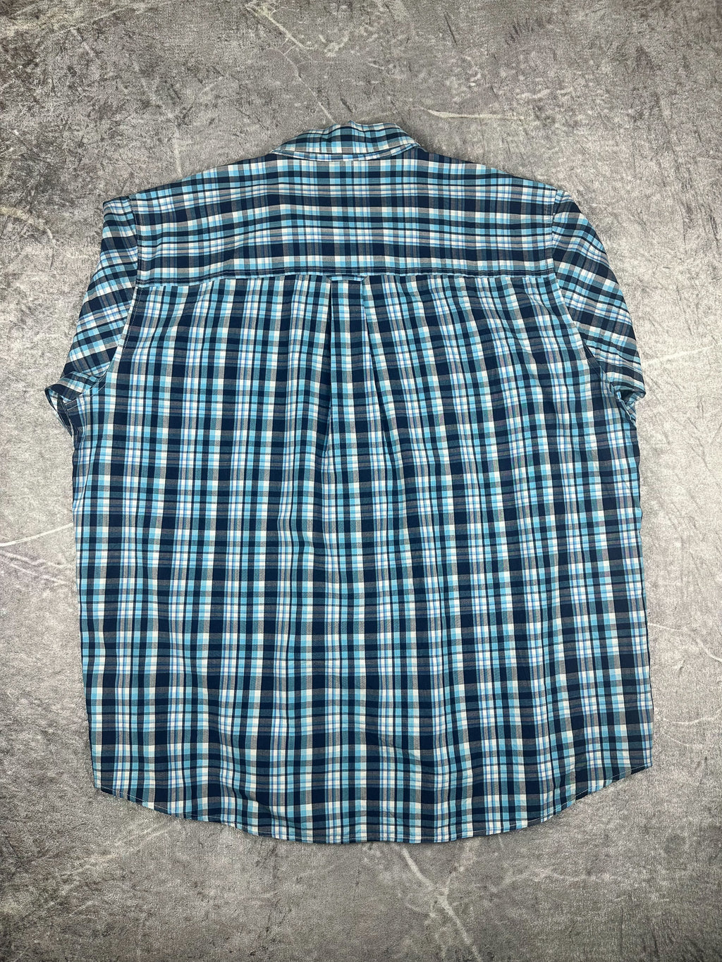 Vintage 00s Chaps Ralph Lauren Plaid Tab Logo Short Sleeve Button Up Shirt (2XL)