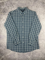 Preloved 00s Chaps Ralph Lauren Plaid Check Long Sleeve Button Up Shirt (L)