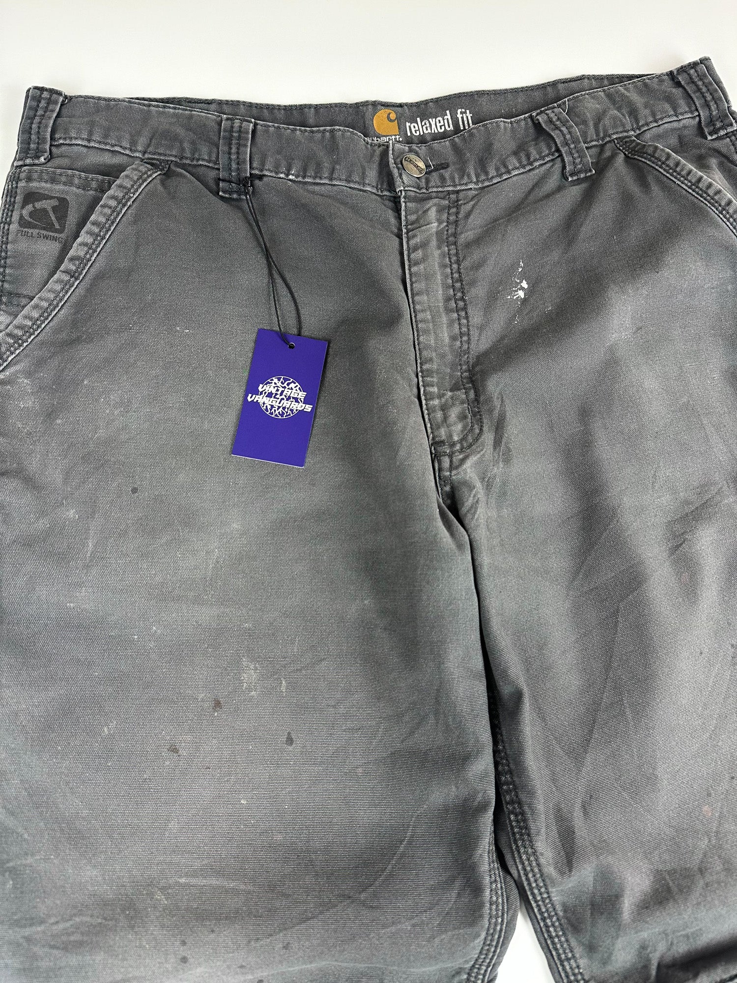 Preloved 2010s Carhartt Rugged Flex Relaxed Fit Canvas Work Pant Dungaree (38x32)