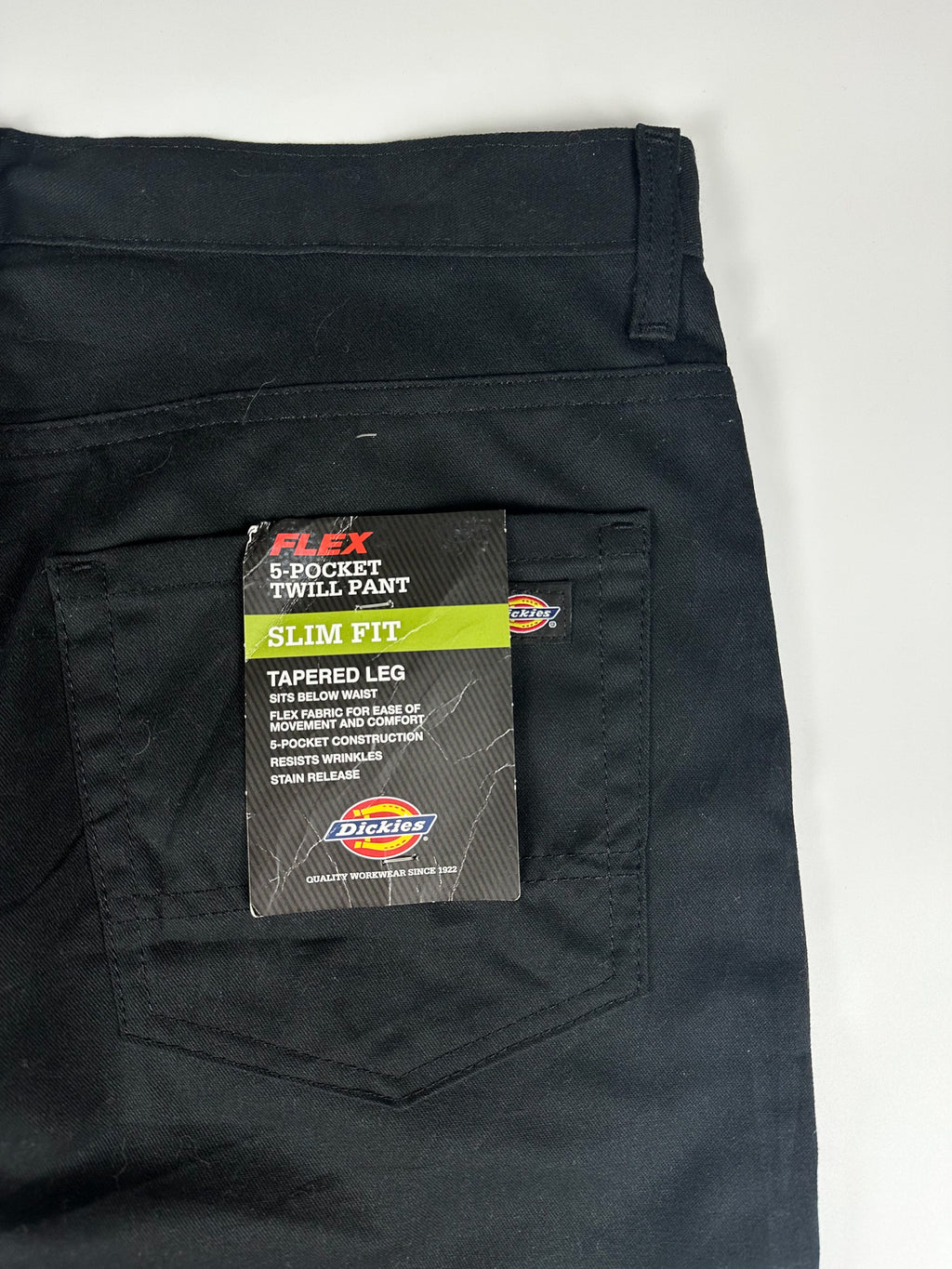 BNWT 2020s Dickies FLEX 5-Pocket Slim Tapered Fit Twill Pants (34x32)