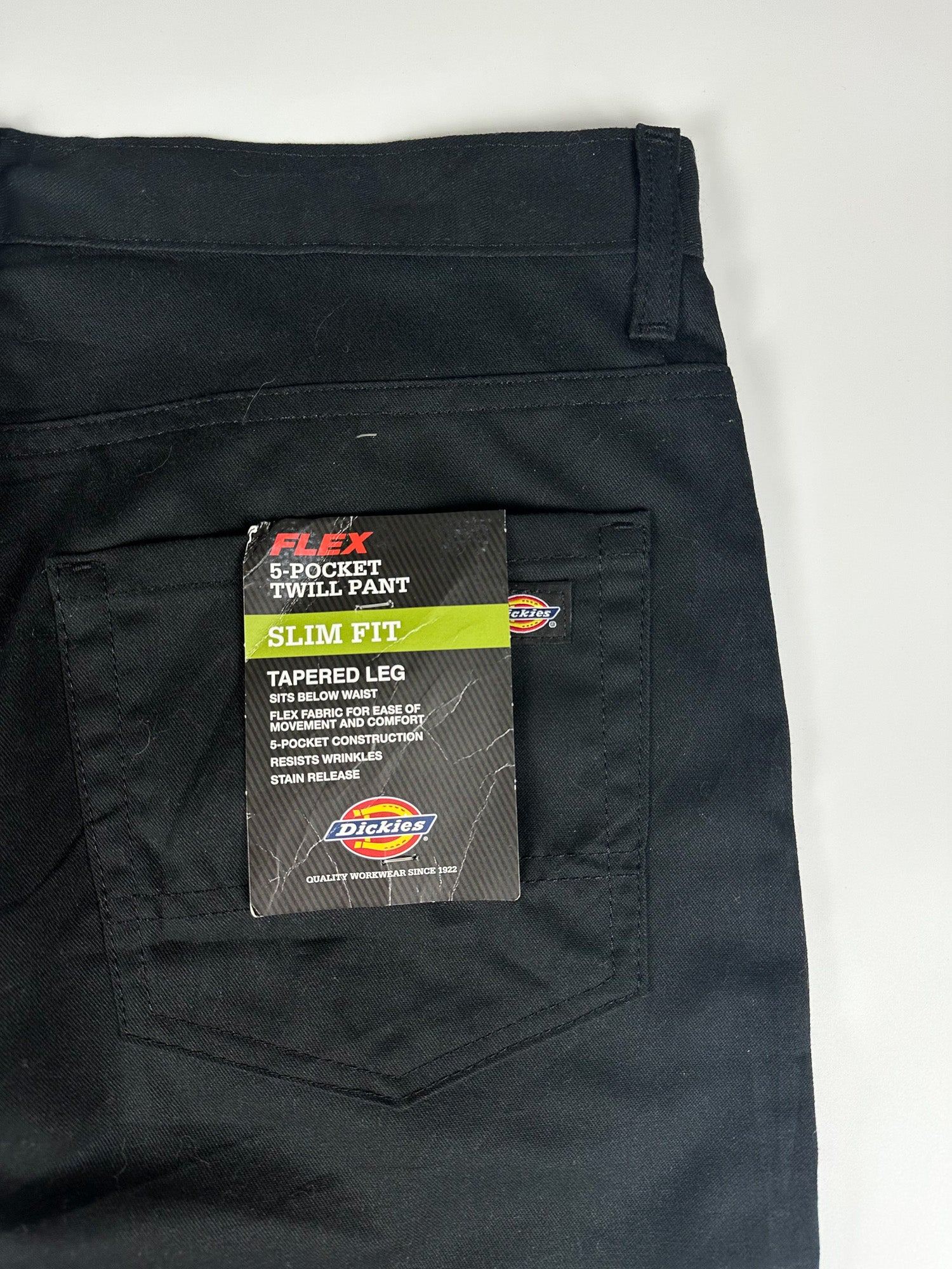 BNWT 2020s Dickies FLEX 5-Pocket Slim Tapered Fit Twill Pants (34x32)