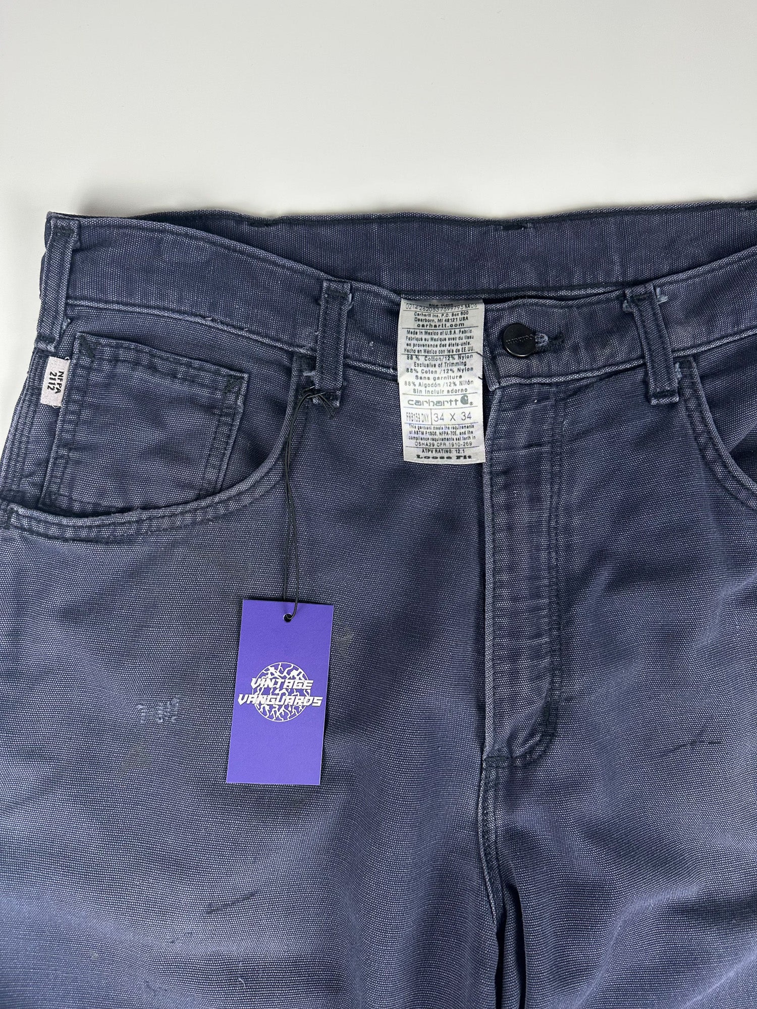 Preloved 2010s Carhartt Flame Resistant Canvas Loose Fit Carpenter Pants (35x29)