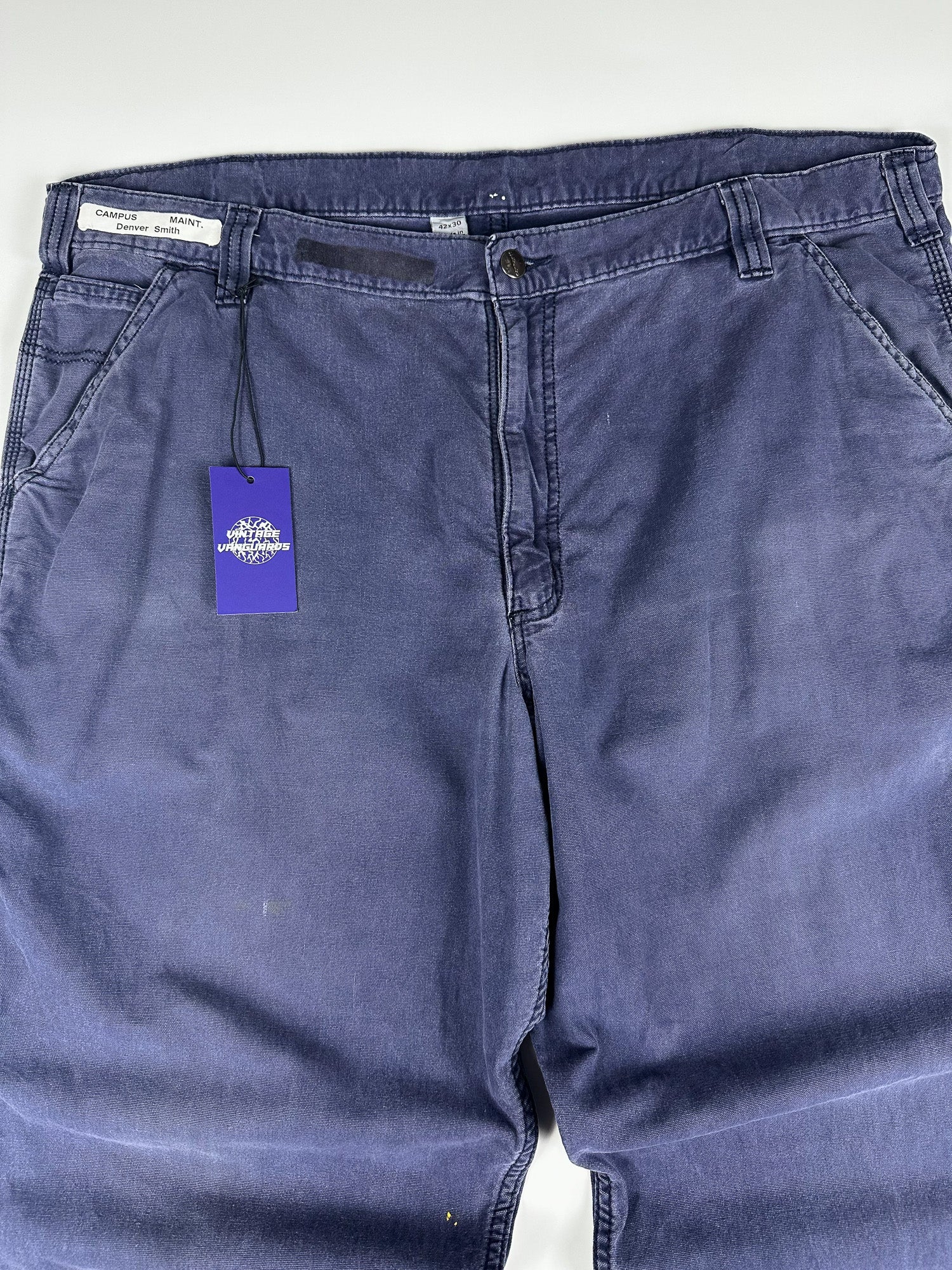 Preloved 2010s Carhartt Relaxed Fit Canvas Workwear Carpenter Pants (42x25)