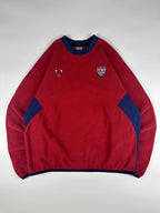 SIGNED Vintage 00s Nike Therma Fit U.S. Football Team USA Soccer Crewneck Fleece (L)