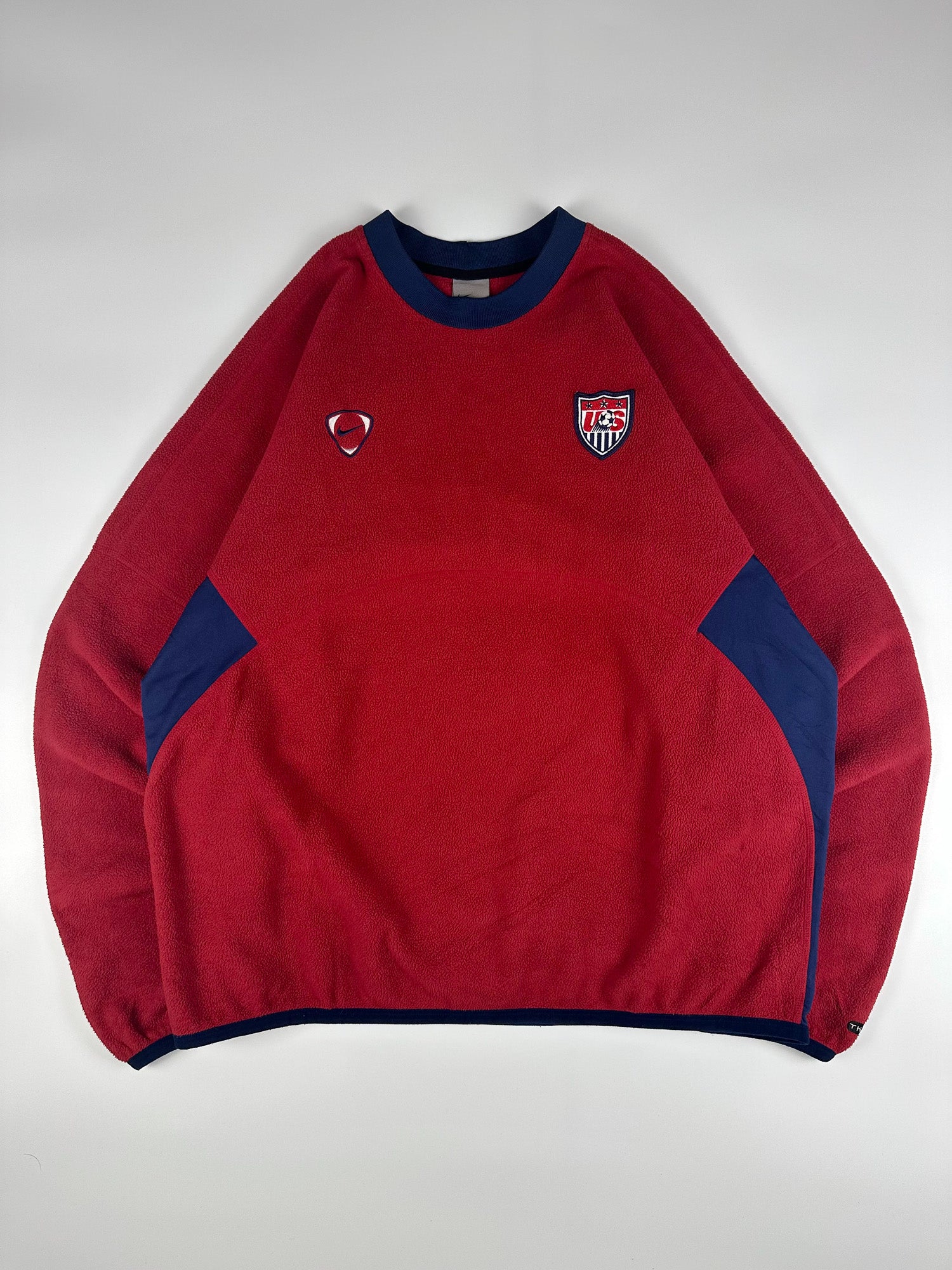 SIGNED Vintage 00s Nike Therma Fit U.S. Football Team USA Soccer Crewneck Fleece (L)