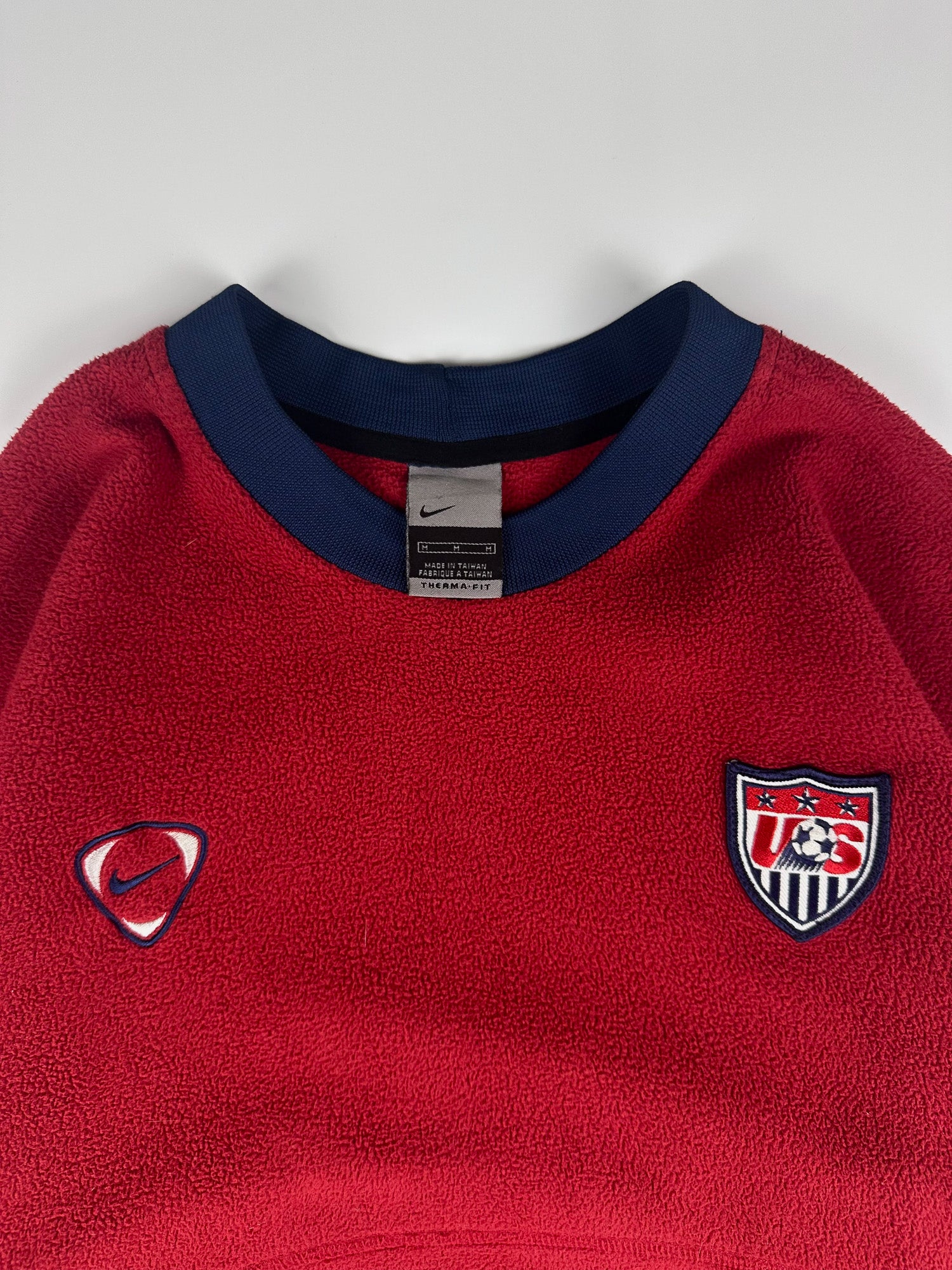 SIGNED Vintage 00s Nike Therma Fit U.S. Football Team USA Soccer Crewneck Fleece (L)