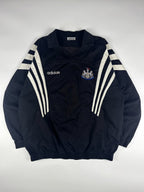 Vintage 90s 1995/1996 Adidas Newcastle United English Premier League Drill Pullover Training Sweatshirt (XL)