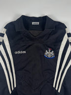 Vintage 90s 1995/1996 Adidas Newcastle United English Premier League Drill Pullover Training Sweatshirt (XL)