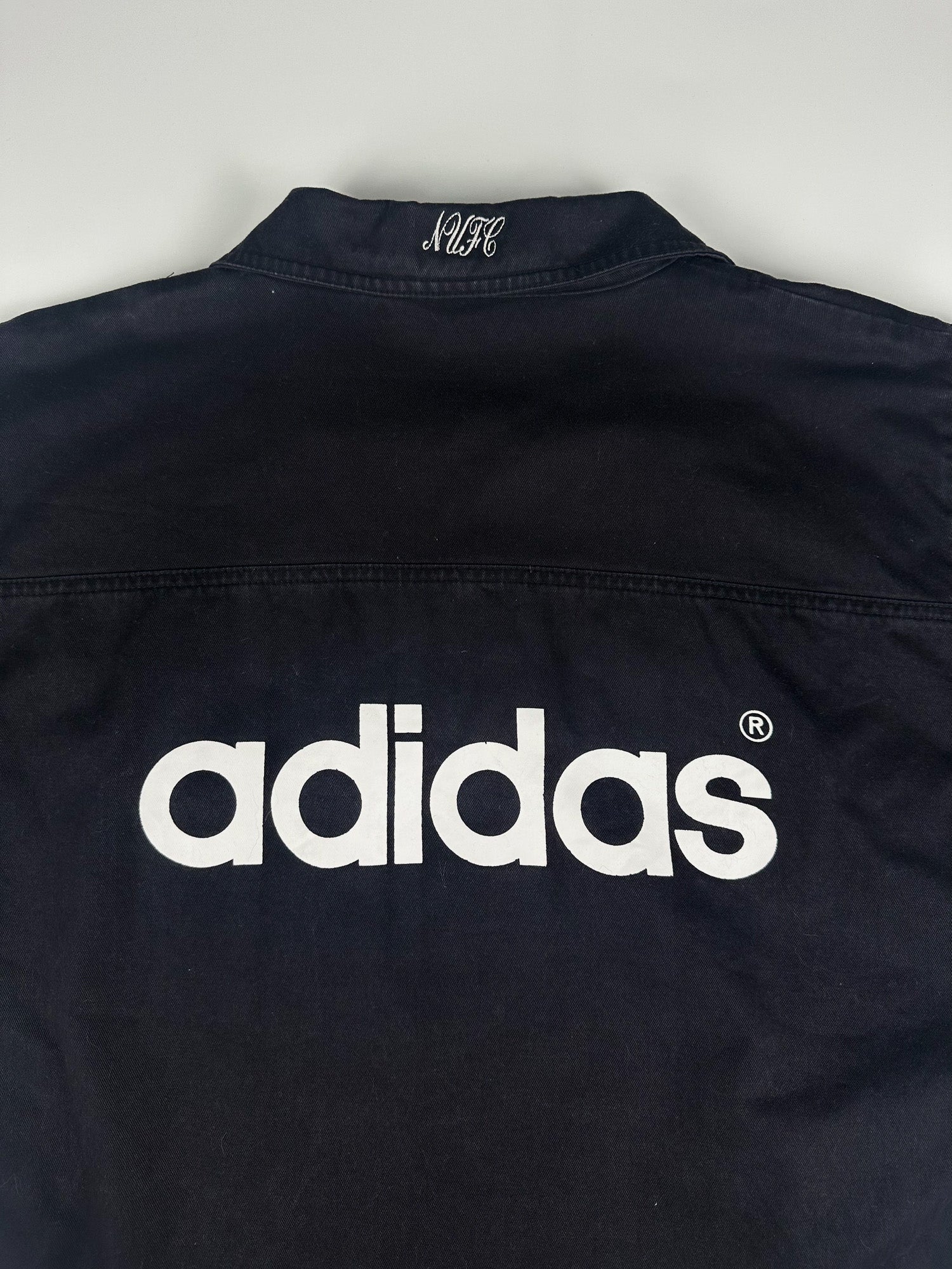 Vintage 90s 1995/1996 Adidas Newcastle United English Premier League Drill Pullover Training Sweatshirt (XL)