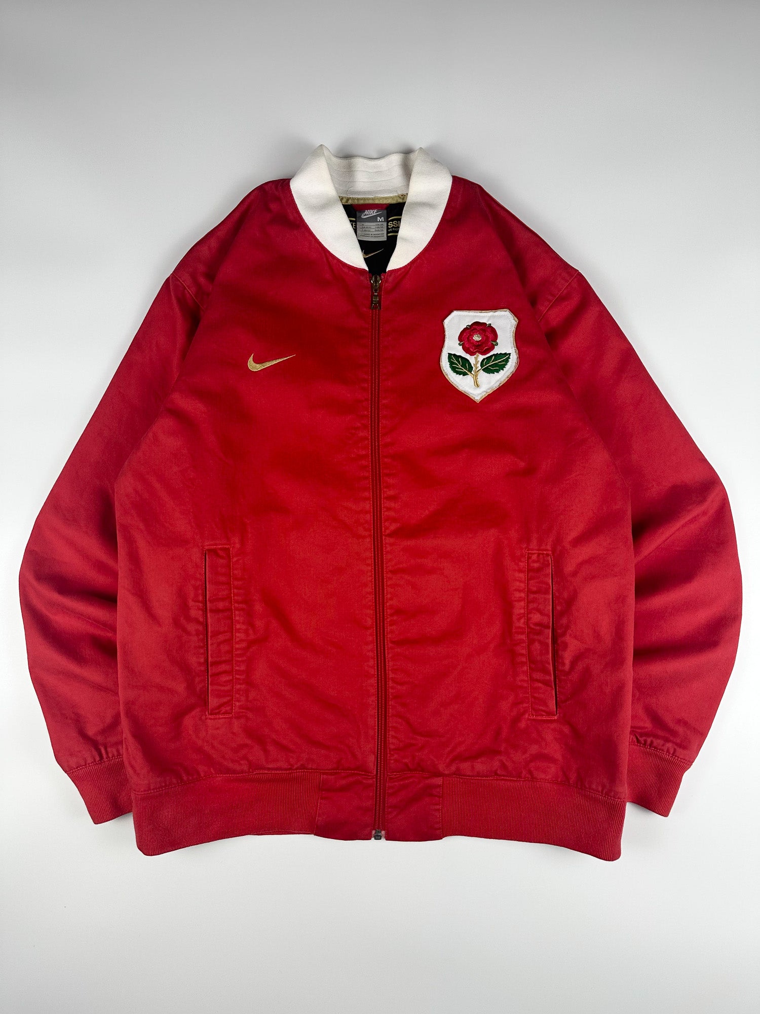 Preloved 00s Nike Football Classics 2007-09 Manchester United 1908/1909 Reissue Bomber Jacket (M)