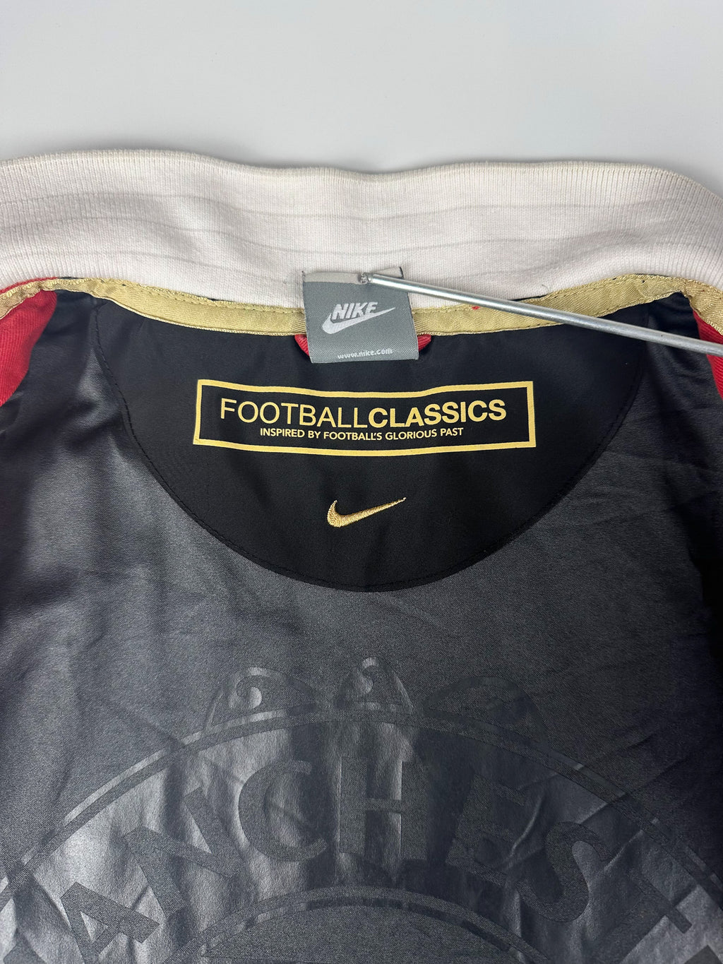 Preloved 00s Nike Football Classics 2007-09 Manchester United 1908/1909 Reissue Bomber Jacket (M)