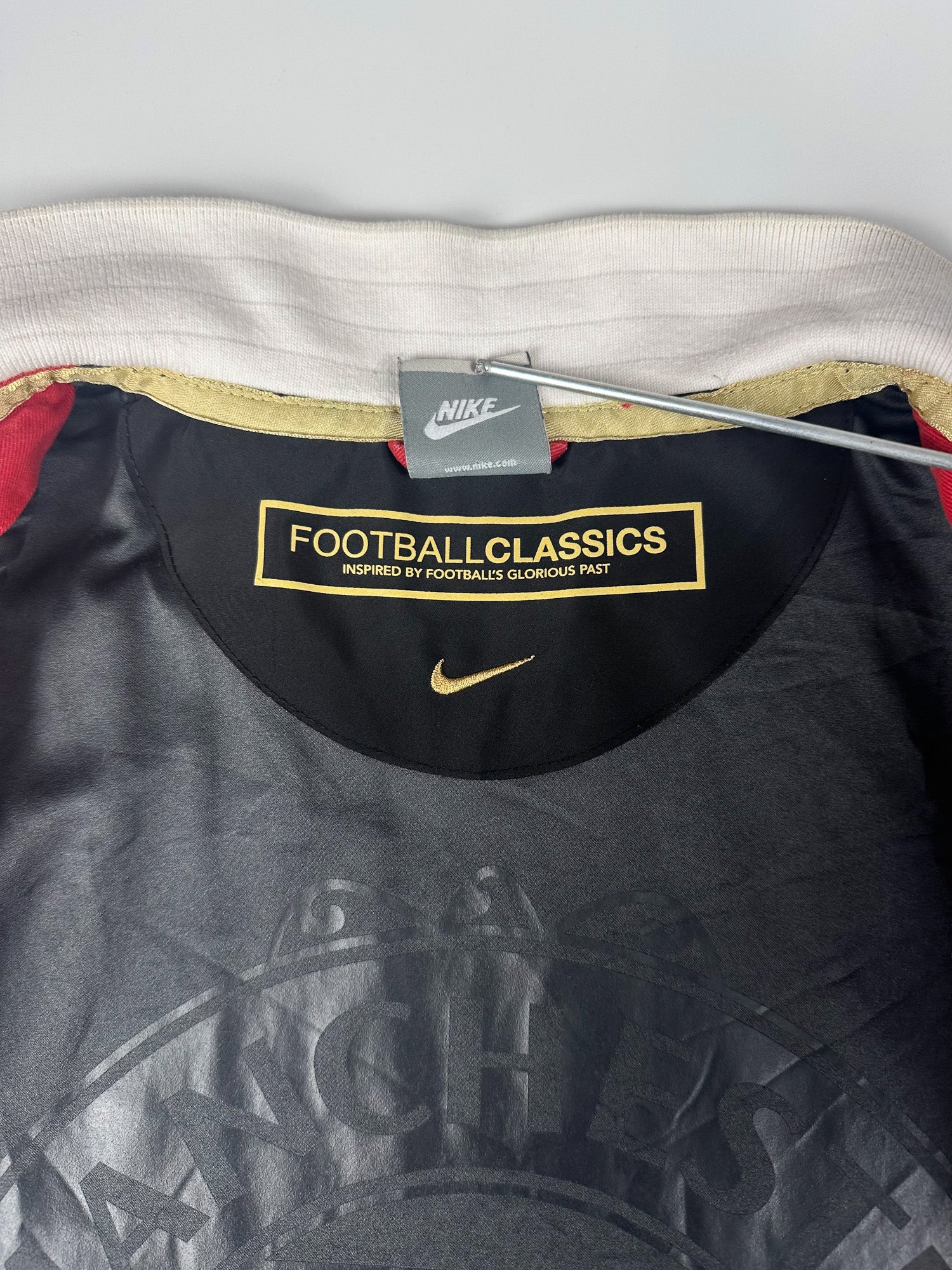 Preloved 00s Nike Football Classics 2007-09 Manchester United 1908/1909 Reissue Bomber Jacket (M)