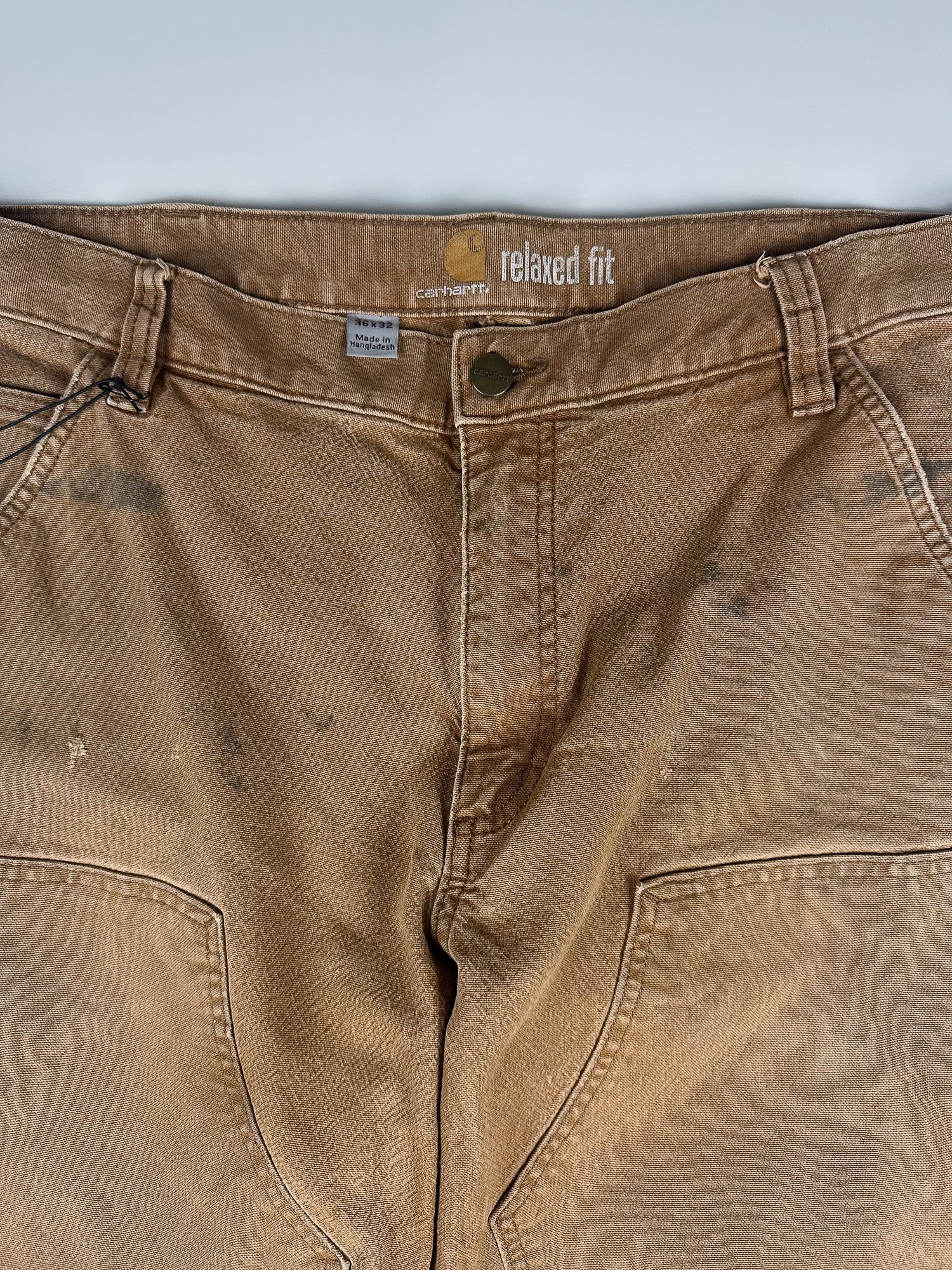 Preloved 2010s Carhartt Rugged Flex Relaxed Fit Duck Double Knee Utility Workwear Carpenter Pants (35x30)
