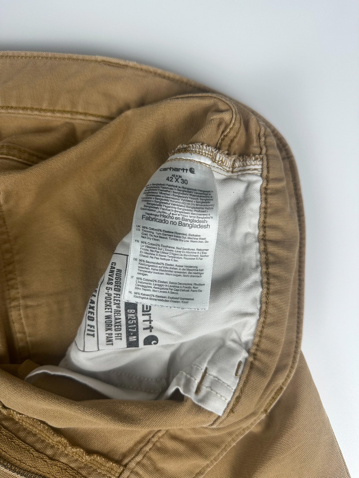Preloved 2020s Carhartt Rugged Flex Relaxed Fit Canvas 5-Pocket Work Pants (42x28)