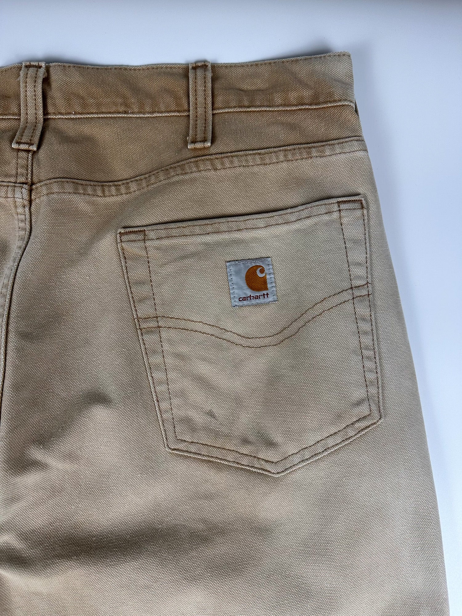 Preloved 2010s Carhartt Relaxed Fit Canvas Workwear Carpenter Pants (34x33)