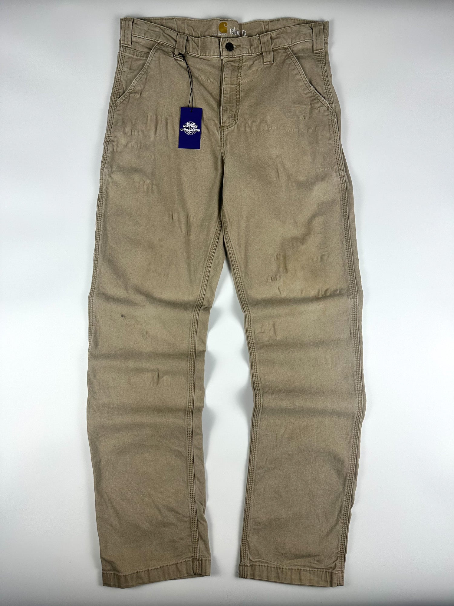 Preloved 2010s Carhartt Relaxed Fit Rugged Flex Canvas Workwear Carpenter Pants (35x32)