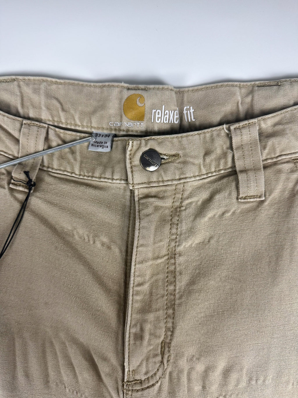 Preloved 2010s Carhartt Relaxed Fit Rugged Flex Canvas Workwear Carpenter Pants (35x32)